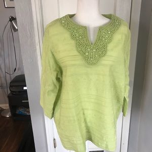 Alfred Dunner lime green top
